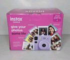 Instax Fujifilm Mini Se Lavender Purple Instant Camera Bundle  New