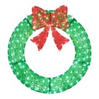 Christmas Wreath 36in Pre-lit Outdoor W  Lights  Bows For Holiday Decoration