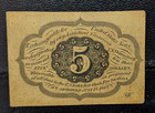 First Issue Fractional Currency 5 Cents Fr  1230 Jefferson High Grade Au