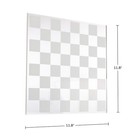 Acrylic Modern Chess Board Set Home Decor Table Top Game 12 Inch