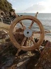 24  Large Wood Ships Wheel  Wooden Nautical Maritime Home  Wall - Decor Handmade