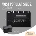Offilicious Black Index Card Dividers With White Alpchabetical Letters 3x5  Set