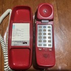 Vintage At t Trimline Touch Tone Phone Red Telephone 230 Wall Or Desk
