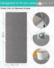 Non Slip Pvc Shower Mat 15 7  36 Inch Quick Dry Loofah Bathroom Floor Grey