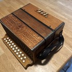 Vintage- Hohner Marca Pressed Wood C f Diatonic 29 Key Accordion Made In Germany