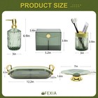 Fexia Green Bathroom Accessories Set 5 Pcs Decor With