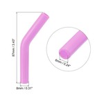 Uxcell 8pcs Silicone Straw Tips  Elbows Tip  6mm  Light Purple