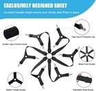 Adjustable Bed Sheet Holder Straps  Elastic Clips For Twin To King Beds