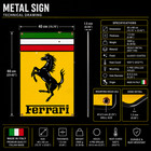Vintage Rusted Ferrari Prancing Horse Heavy Metal Sign     40  60 Cm  15 7   23 6  