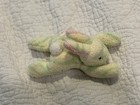 Vintage Russ Berrie Tulip Green Yellow Striped Bunny Rabbit Mini 4  Soft Plush