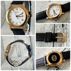 Gucci 7200m Quartz Watch Mens Gold White Dial Rare Genuine Vintage Wristwatch