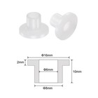 12pcs Flanged Sleeve Bearings 6mm Id 8mm Od 10mm Length Nylon Bushings White