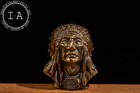 Vintage Cast Brass Souvenir Native American Bust