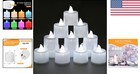 25 Pure White Flameless Votive Candles - No Flicker  Lasts 8 Hours For Elegance