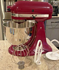 Kitchenaid 5 Quart Artisan Tilt Head Stand Mixer Boysenberry   3 Attachments