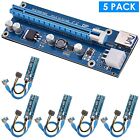 5 Packs Usb 3 0 Pci-e Pci Express Risers Gpu Mining Powered Riser Adapter Card