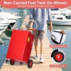 40 Gallon Fuel Caddy  portable Gas Diesel Oil Transfer Tank With 4 Wheels   Pump
