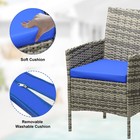 3-piece Outdoor Furniture Set  Patio All-weather Wicker Chair With Coffee Table