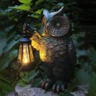 Garden Statues owl Figurines Decorated With Solar Lights christmas Birthday Gift