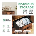 9 Storage Drawer Dresser For Bedroom Tall Wood Dresser With Fabric Storage Tower