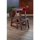 Beech Wood Double Step Stool  Antique Walnut  94022 