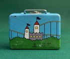 Sanrio Hello Kitty 1976 Vintage Small Metal Trunk Storage Case  Rare Collectible