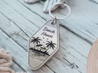 Vacation Home Keychain - Metal Key Chain Beach House