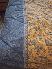 Quilt Bedspread Yellow Blue  French Country Full queen 1 Sham Beautiful