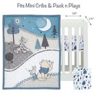 Lambs   Ivy Disney Baby Forever Pooh Blue gray 3-piece Mini Crib Bedding Set