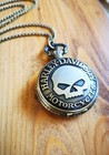 Harley Davidson Willie G Antique Style Collector Vintage Pocket Watch With Chain