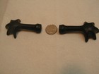 Vintage Antique Wrought Iron Fireplace Fire Pit Tool Replacement Ends Paws  Coal