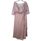 Evening Prom Dress Plus Size 22 24w Maxi Event Pink Mother Of The Bride Groom