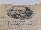 1795 Philadelphia   Lancaster Turnpike Road Co  Stock Certificate Wm Bingham