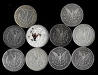 Ten  10  Morgan Dollars 90  Silver  1878-1900   lower Grade cull  Lot D45