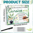 Grooved Cursive Handwriting Workbook With Disappearing Ink Pens Magic Reusable G
