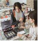 Large Lockable Cash Box With Money Tray   Key  Black  11 8x9 45x3 54