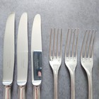 Christofle Perles 9pcs Silverplate Flatware Table Knife Fork Spoon Excellent