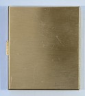 Vintage Mcm Mother Of Pearl Rhinestone Powder Compact Mirror   Case W  Box 2 75 