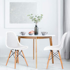 Set Of 2 Modern Dining Chairs  Outdoor Indoor Shell Pp Lounge Side Chairs With M