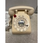 Vintage Western Electric Bell System 500 Rotary Desk Phone Ivory   Nos Cords