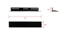 Rack Mount Supporting Server Shelf Rails L-shape 11-inch Depth For 18  Rack C   