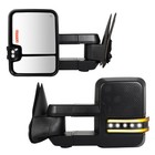 Tow Mirrors 99-02 Silverado Sierra Power Heated W signal Clearance Backup Black