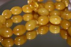 Tasbih Natural Baltic Yellow Amber Islamic Prayer Rosary 33 Olive Beads  Pressed