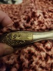 Antique Silver Plated Vanity Hair Brush W  Rose Art Nouveau Pattern    i