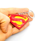 Superman Keychain Red yellow Super-man Logo Dc Comics Design Key Chain keyring