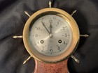 Vtg Bulova 8 Day Ship   s Bell Clock Brass Runs But Not Accurate Estate Fresh
