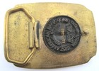 Vintage 1978 Heritage Mint Michigan Brass Belt Buckle W  Horse   Wagon  el-5440