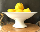 Antique White Ironstone French Porcelain Compote Bowl