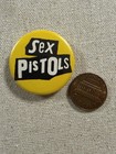 Sex Pistols White Black And Yellow Button Music Collectable Memorabilia