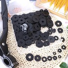 240 Pcs Rubber Washers Assortment Kit  6 Sizes  12 16 18 20 25 30 Mm  Black Rubb